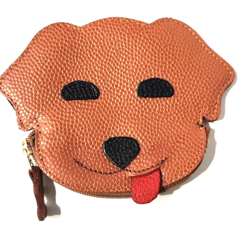 NEW J.P. Ourse & Cie Top Grain Leather Happy Dog Coin Purse